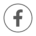 The facebook logo in a black circle.