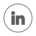 The linkedin logo in a black circle.